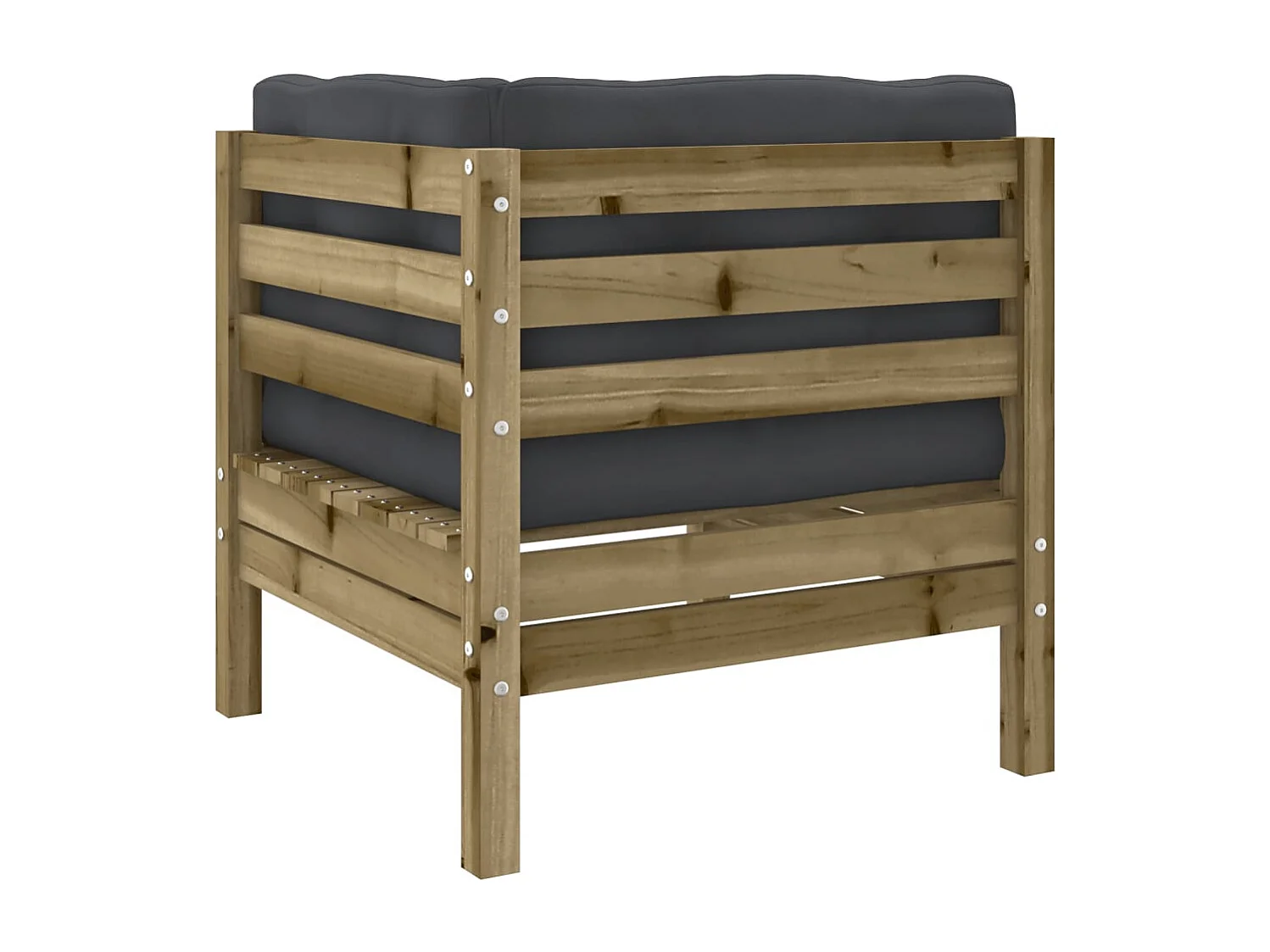 Salon de jardin 4 pcs avec coussins bois de pin imprégné