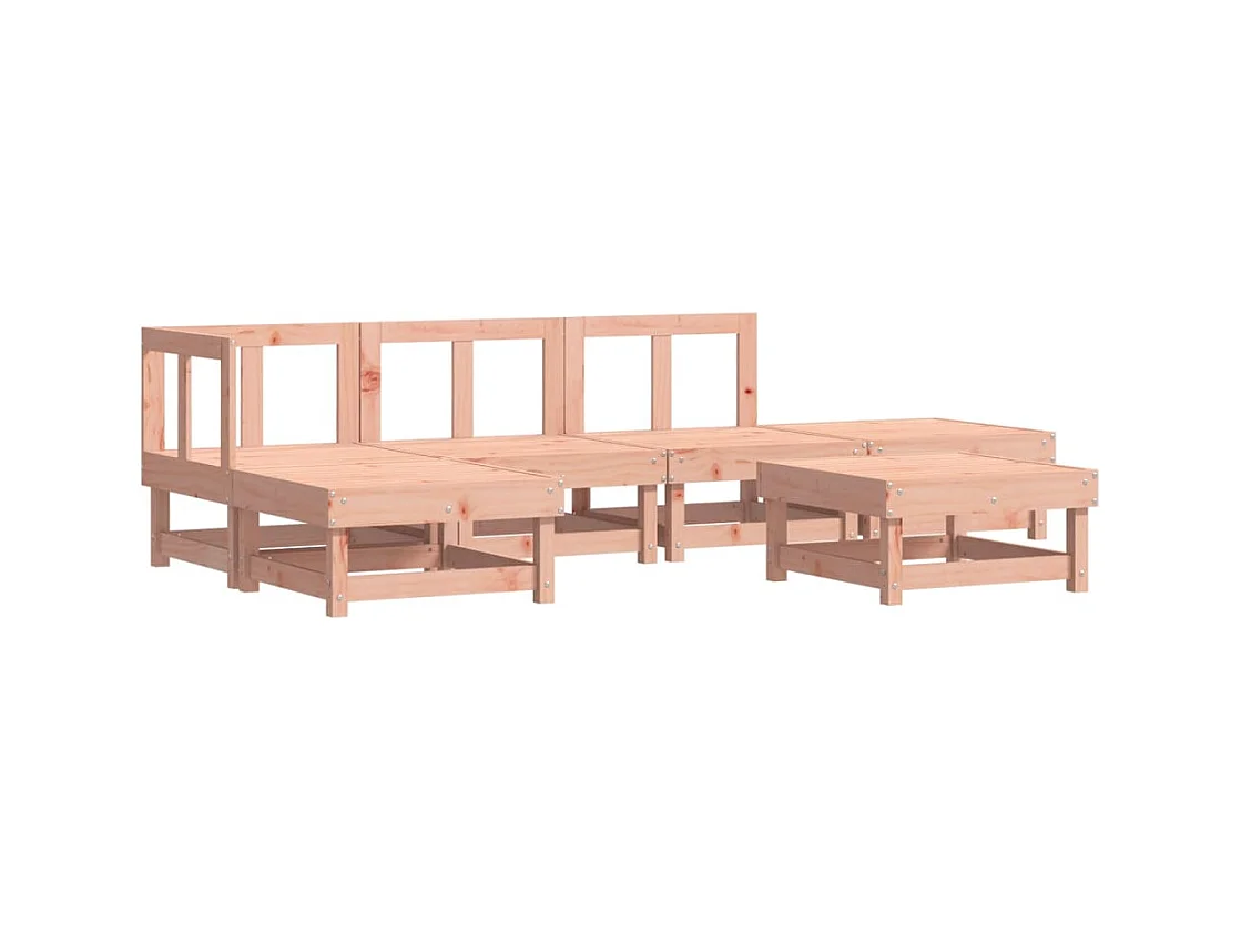 Salon de jardin 6 pcs bois massif douglas