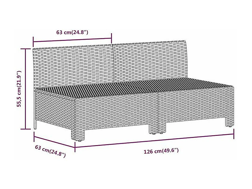 Salon de jardin 7 pcs avec coussins Gris Résine tressée