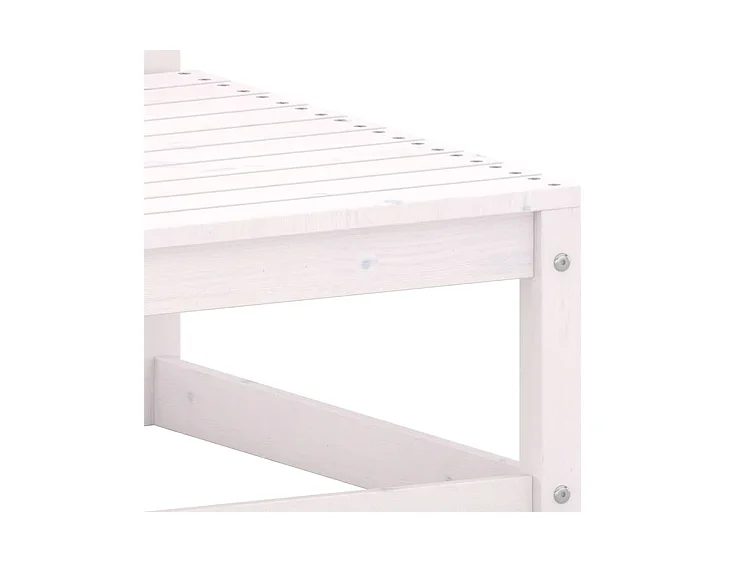 Canapé central de jardin blanc bois de pin massif