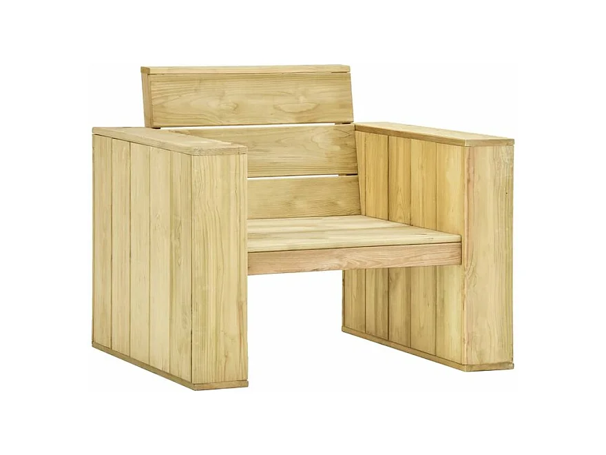 Salon de jardin 3 pcs Bois massif de pin imprégné
