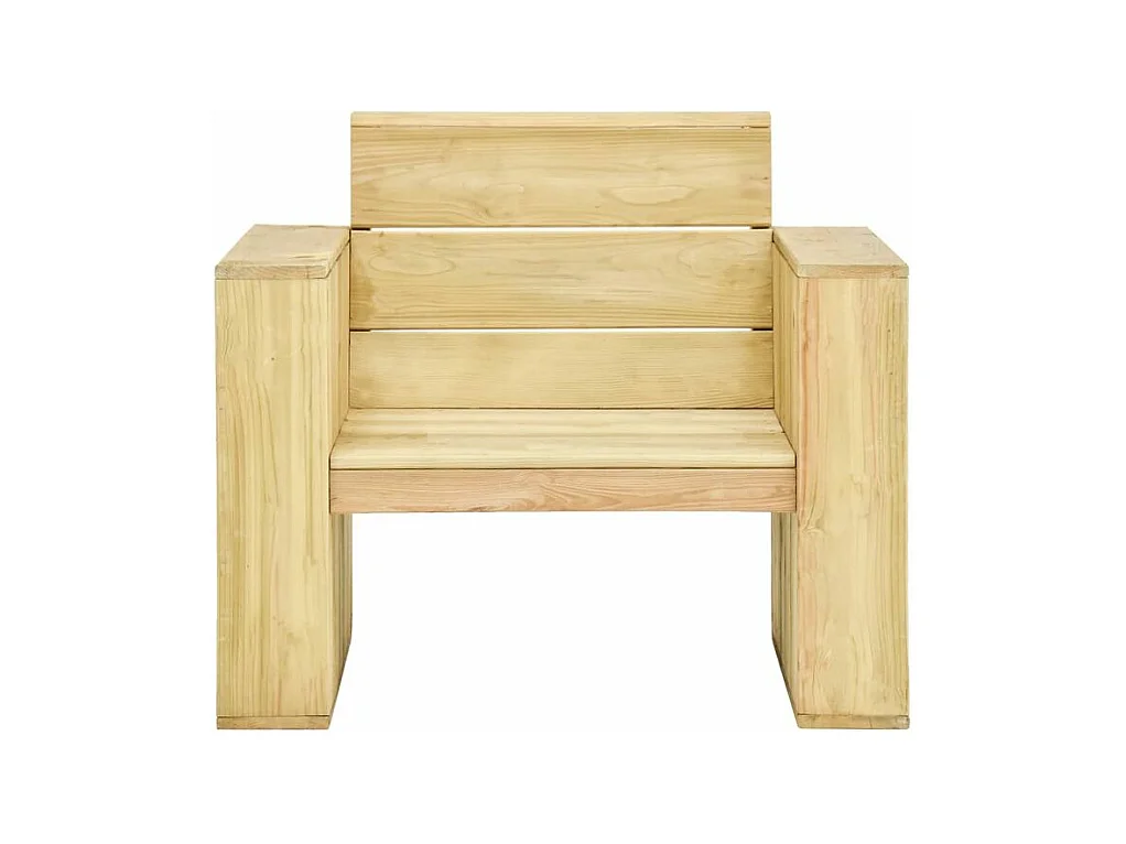 Salon de jardin 3 pcs Bois massif de pin imprégné