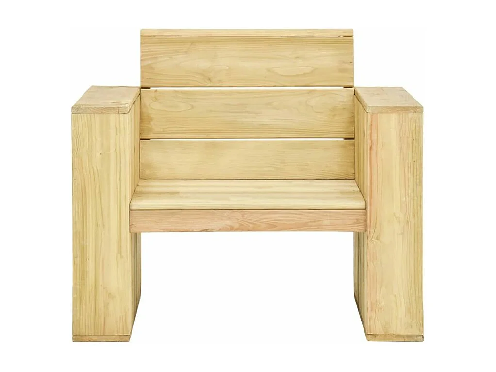 Salon de jardin 3 pcs Bois massif de pin imprégné