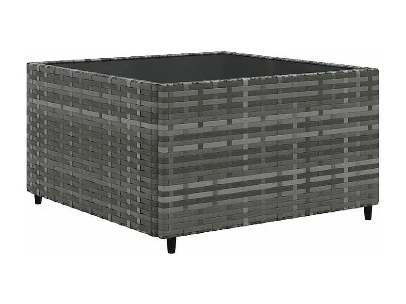 Salon de jardin avec coussins 10 pcs gris résine tressée