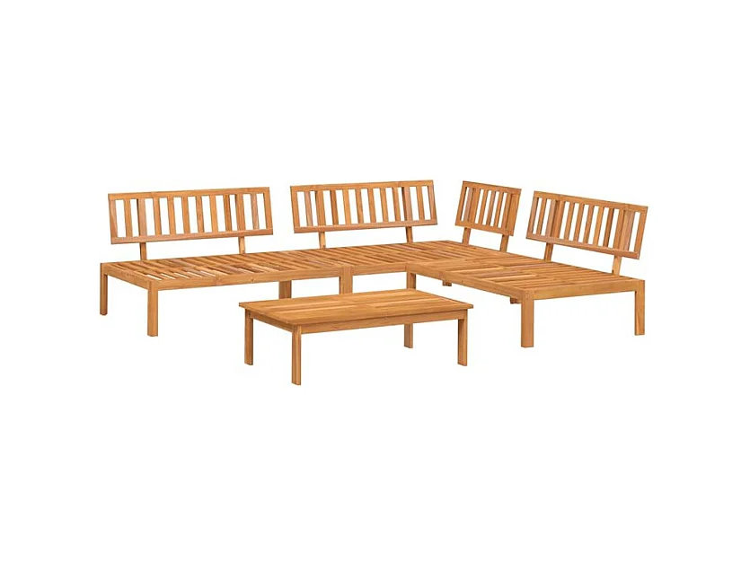 Salon palette de jardin 4 pcs bois d'acacia massif