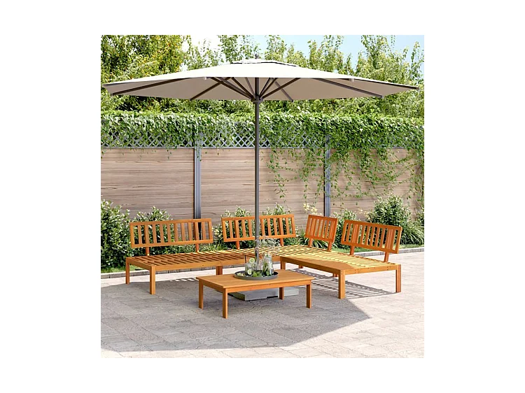 Salon palette de jardin 4 pcs bois d'acacia massif