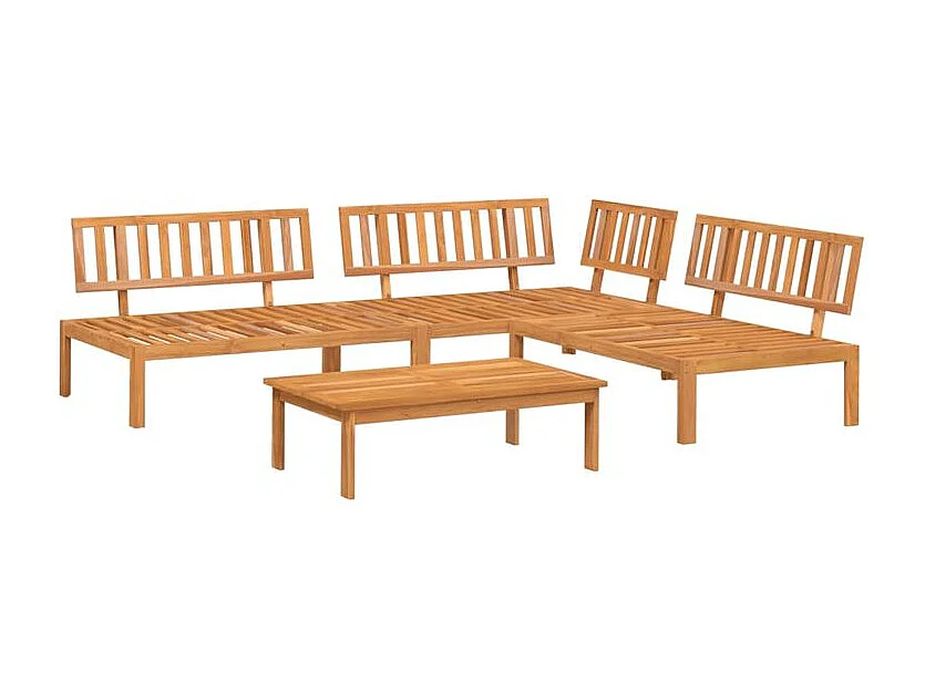 Salon palette de jardin 4 pcs bois d'acacia massif