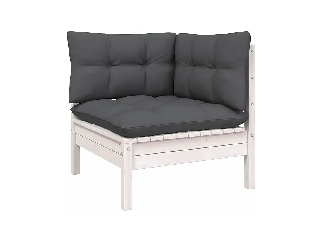 Salon de jardin 7 pcs avec coussins Bois de pin massif