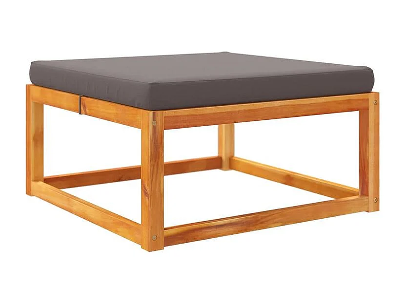 Salon de jardin avec coussins 4 pcs bois d'acacia massif