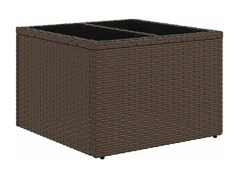 Salon de jardin avec coussins 6 pcs marron résine tressée