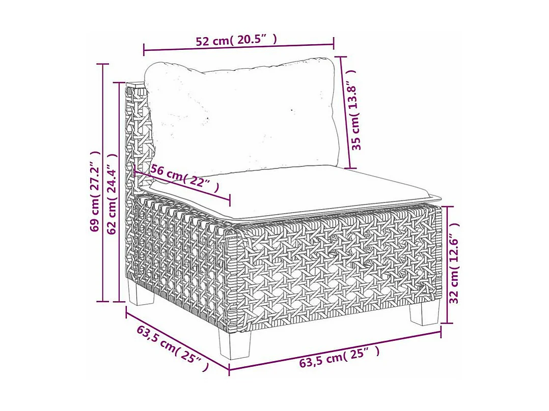 Salon de jardin avec coussins 10 pcs beige résine tressée