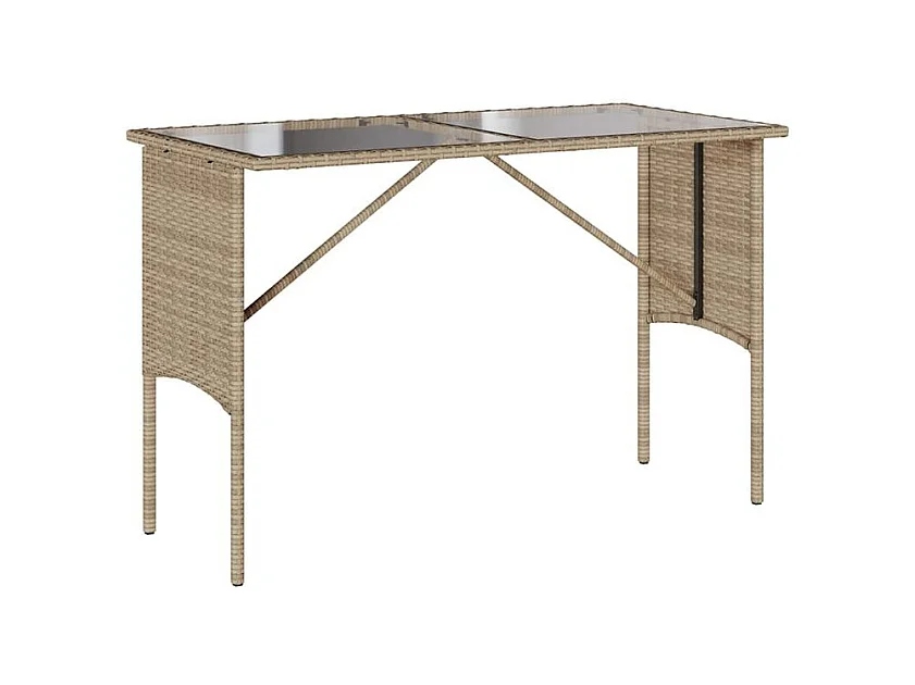 Ensemble à manger de jardin et coussins 3 pcs Beige poly rotin