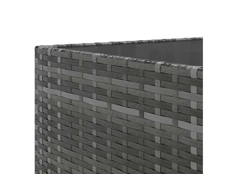 Salon de jardin 7 pcs avec coussins Gris Résine tressée