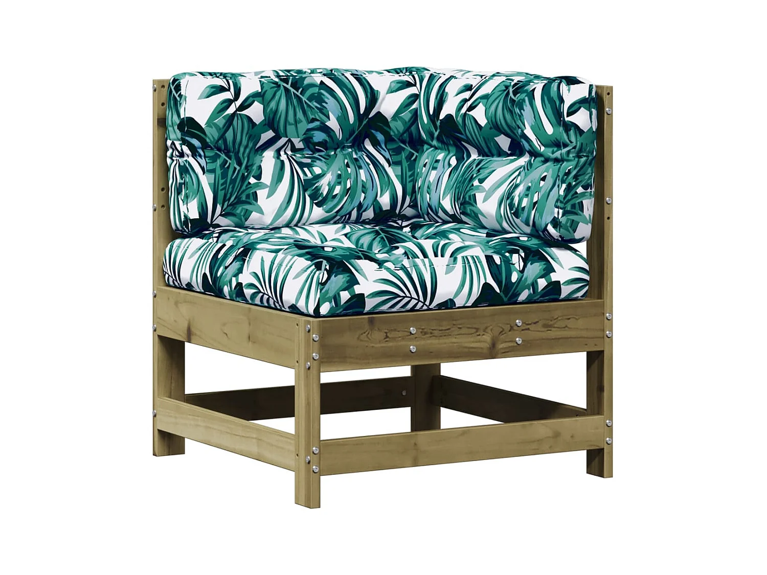 Salon de jardin 6 pcs avec coussins bois de pin imprégné