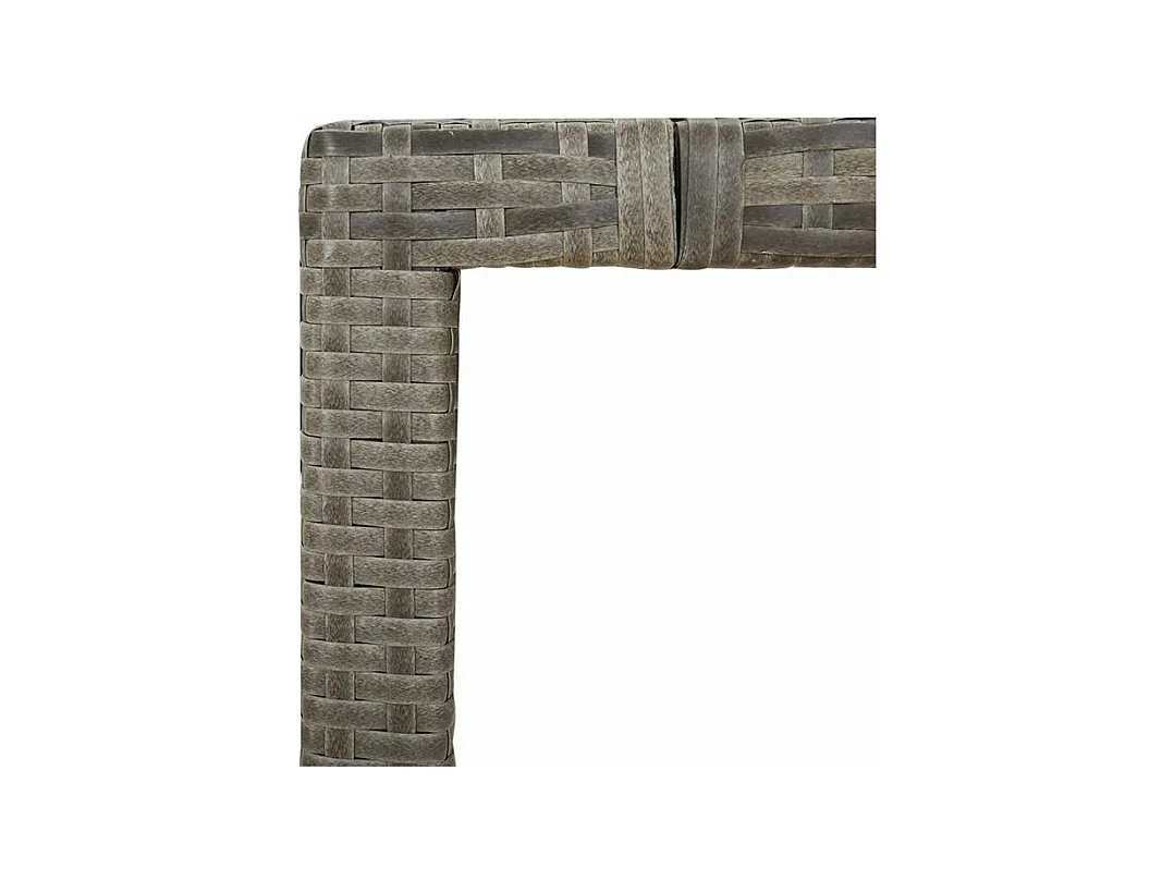 Ensemble de bistro de jardin 3 pcs coussins gris poly rotin