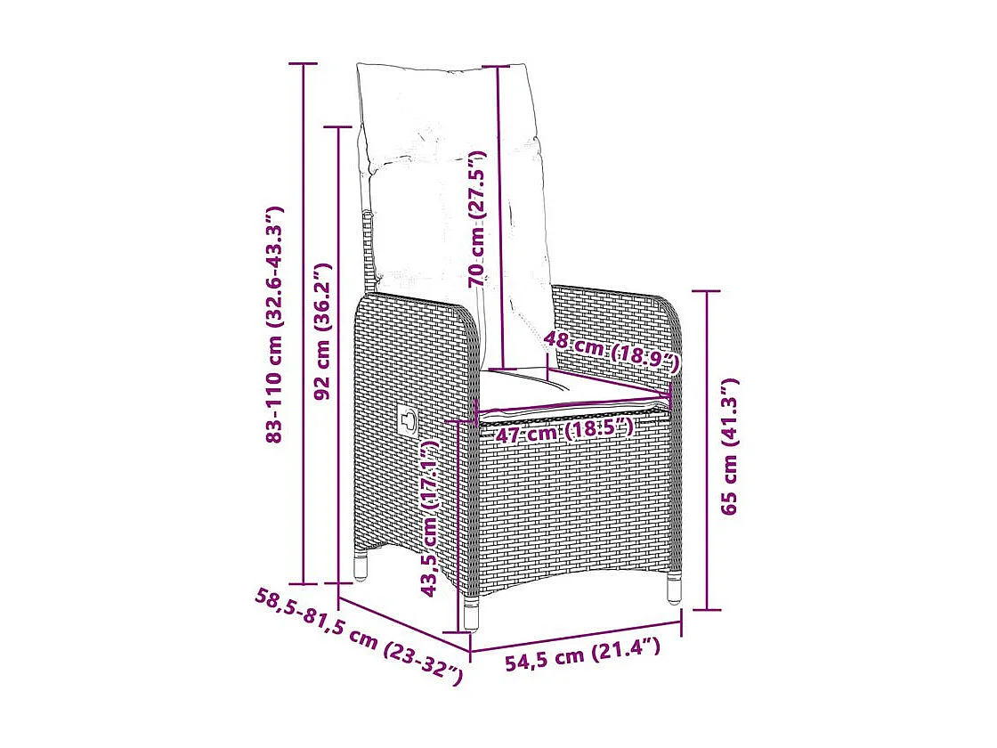 Ensemble de bistro de jardin 3 pcs coussins gris poly rotin