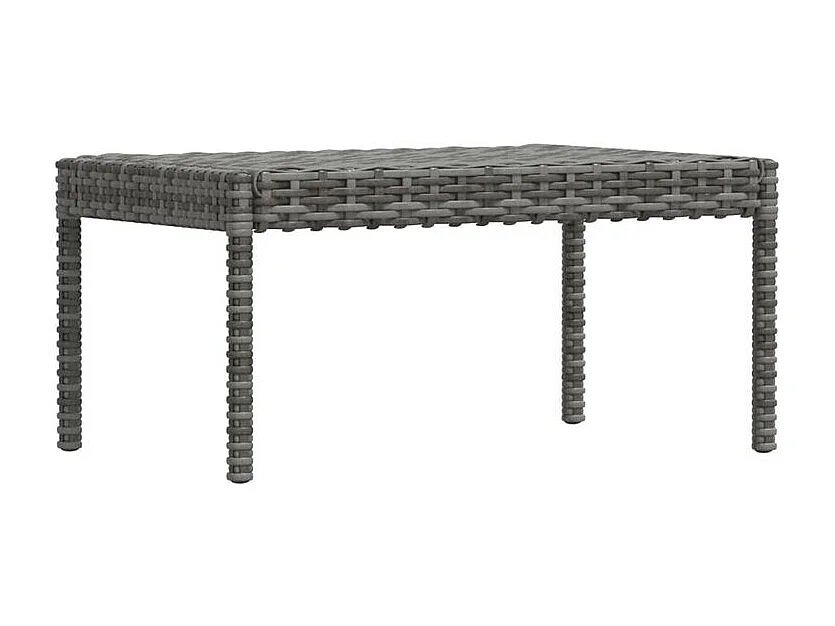 Salon de jardin 6 pcs avec coussins Résine tressée Gris