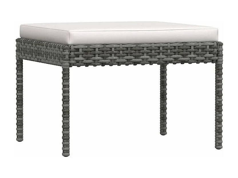 Salon de jardin 6 pcs avec coussins Résine tressée Gris