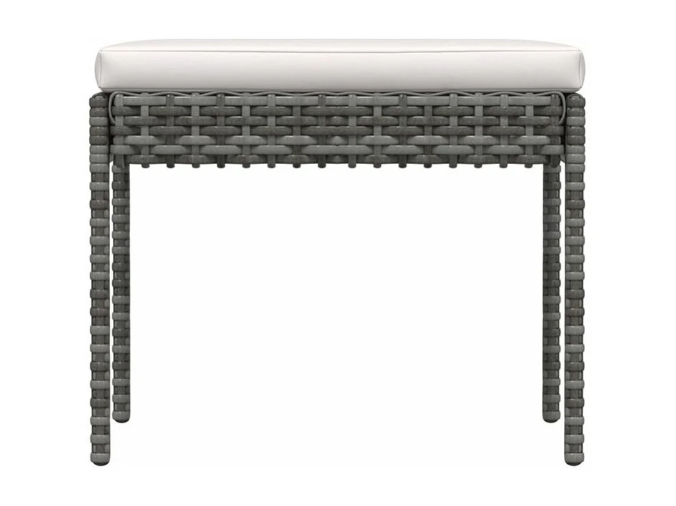 Salon de jardin 6 pcs avec coussins Résine tressée Gris