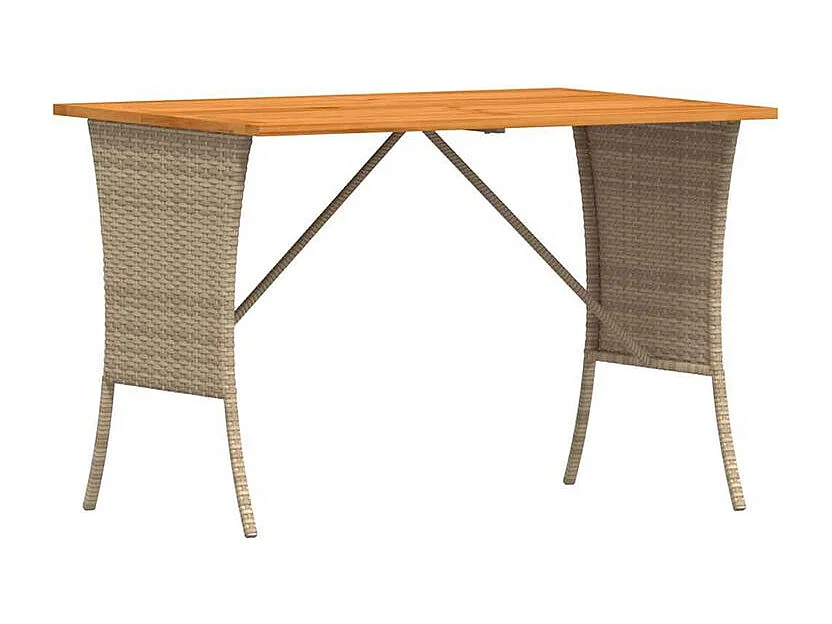 Salon de jardin avec coussins 5 pcs beige résine tressée