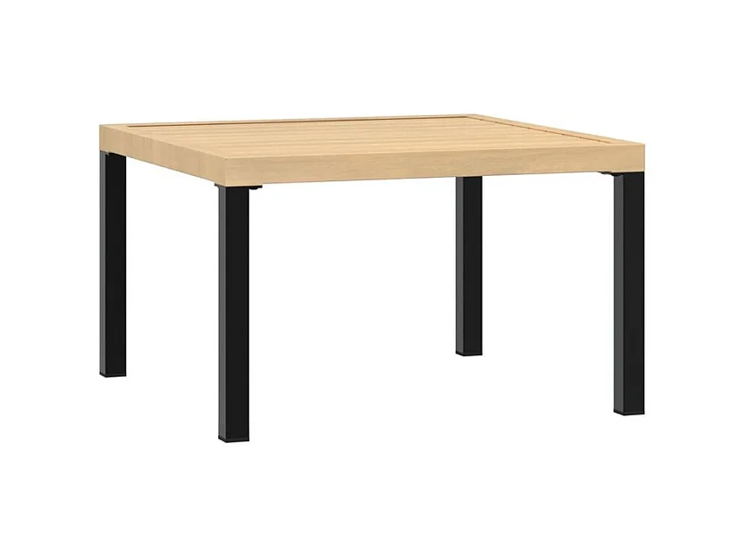 Salon de jardin 3 pcs avec coussins noir aluminium