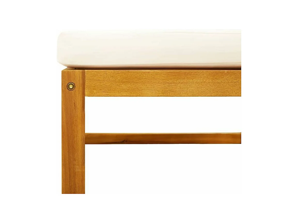 Salon de jardin avec coussins 3 pcs bois massif d'acacia