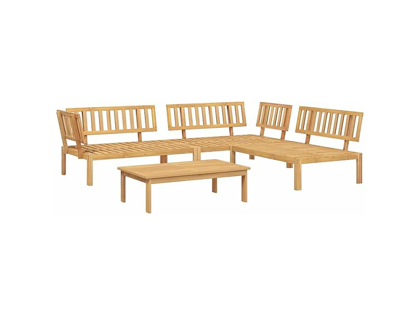 Salon palette de jardin 4 pcs bois d'acacia massif
