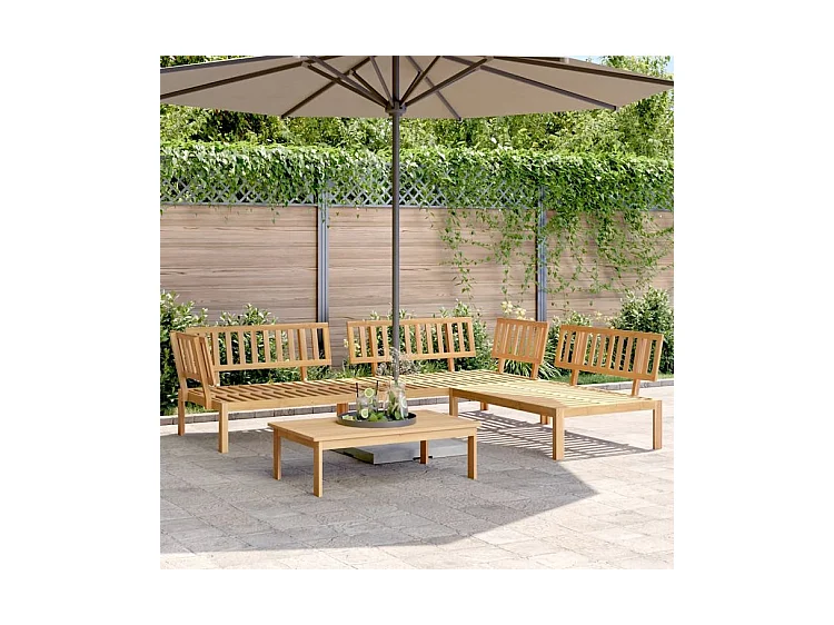 Salon palette de jardin 4 pcs bois d'acacia massif