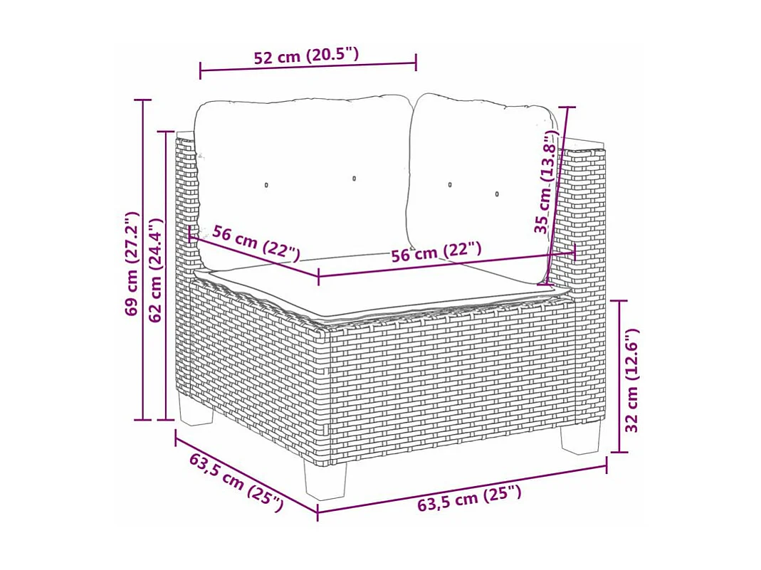 Salon de jardin avec coussins 5 pcs beige résine tressée