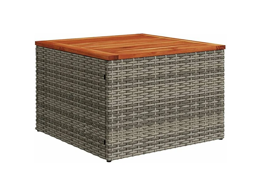 Salon de jardin 10 pcs avec coussins gris résine tressée