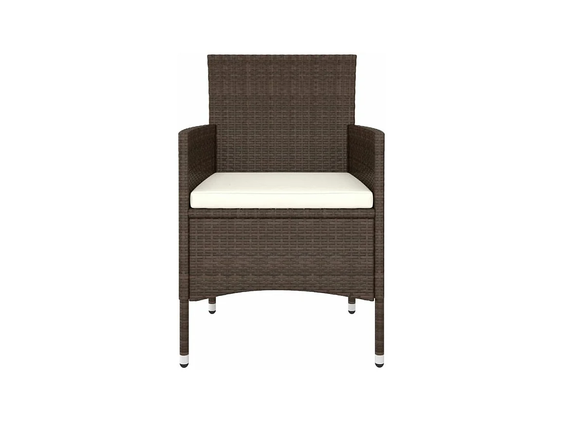 Salon de jardin 5 pcs Résine tressée Marron