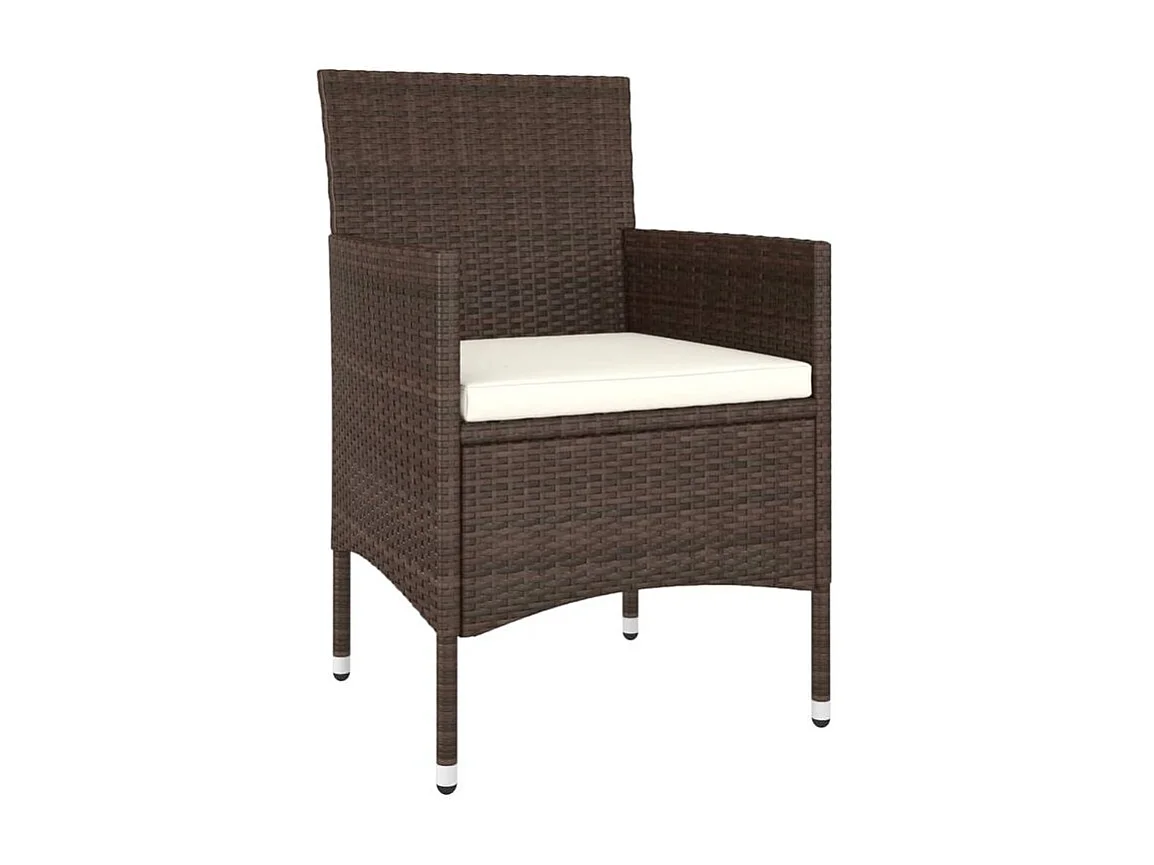 Salon de jardin 5 pcs Résine tressée Marron