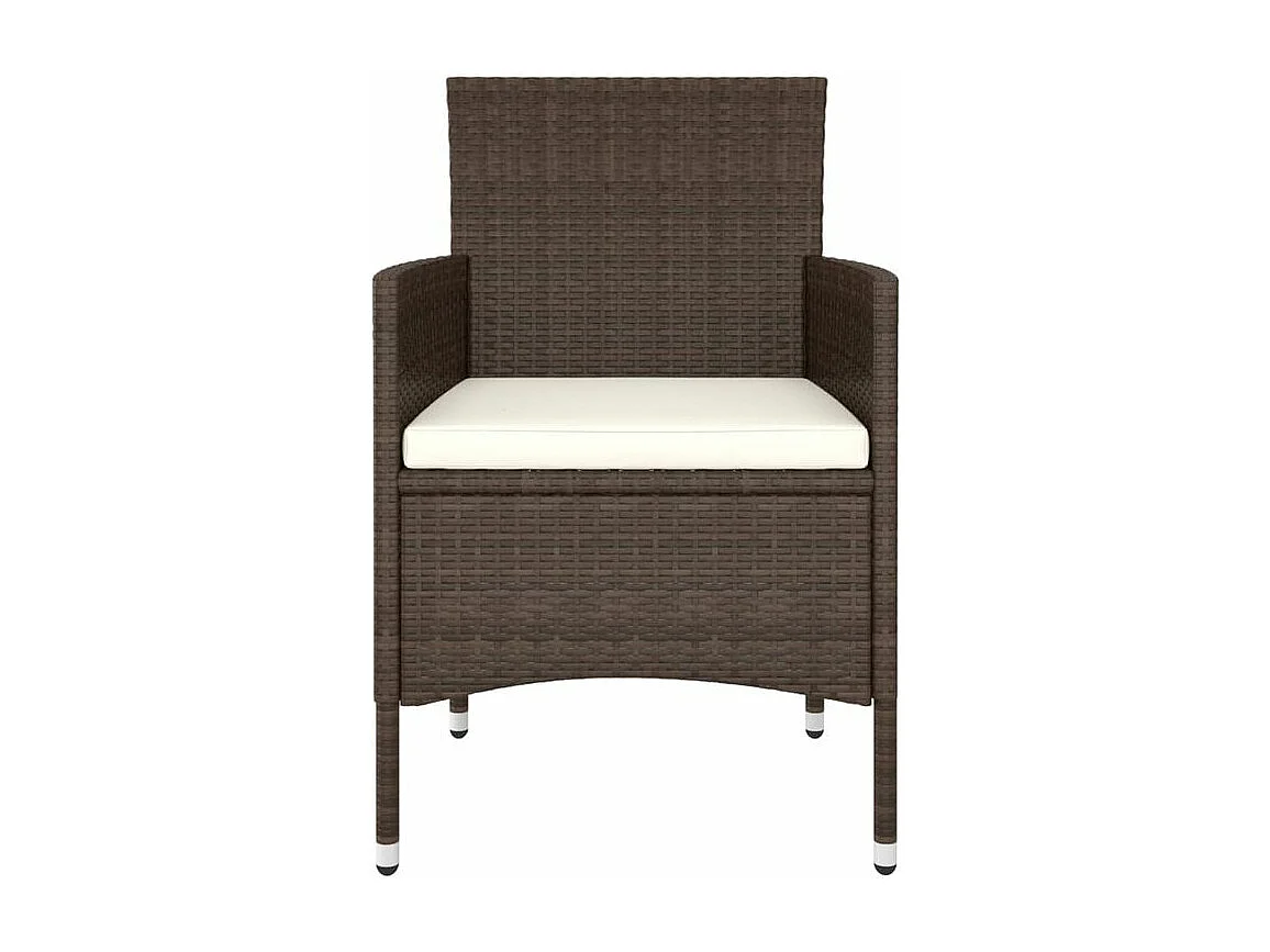 Salon de jardin 5 pcs Résine tressée Marron