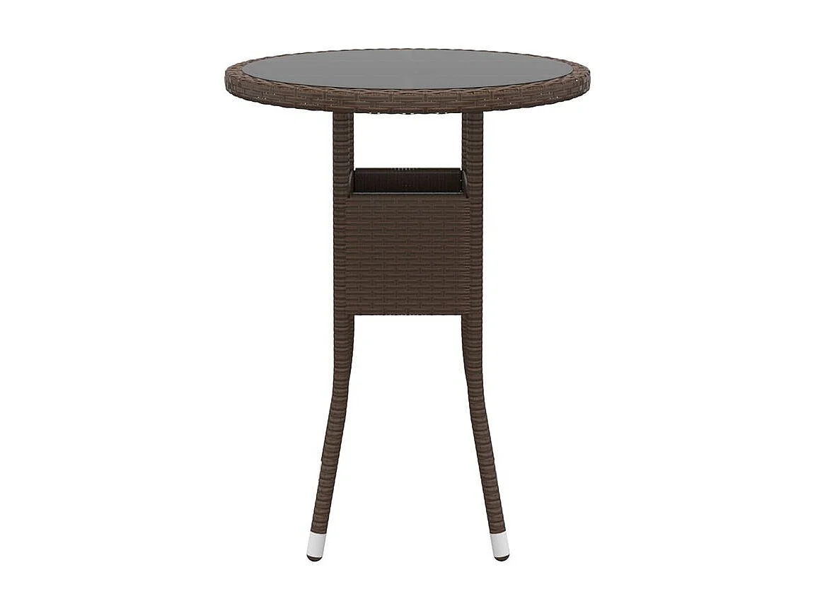 Salon de jardin 5 pcs Résine tressée Marron