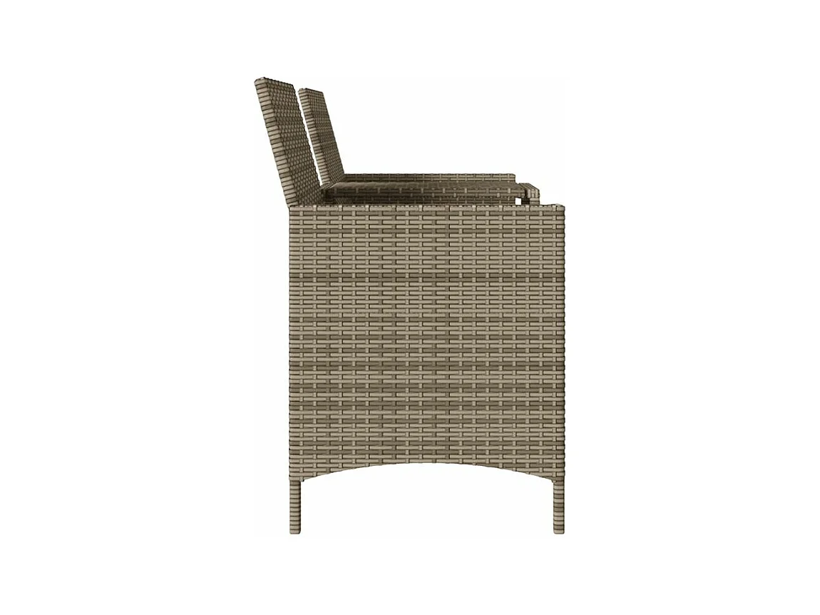 Canapé de jardin 2 places avec table et coussins résine tressée