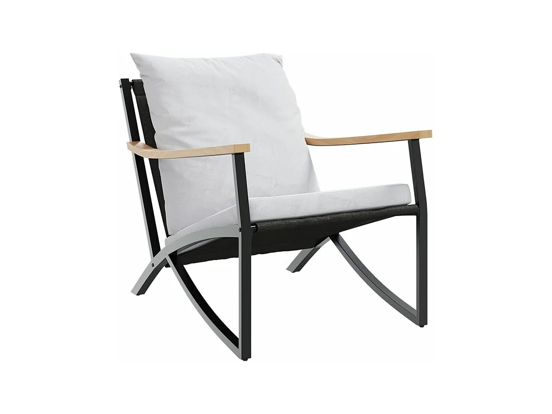 Ensemble de meubles de balcon avec coussins 5 pcs noir acier