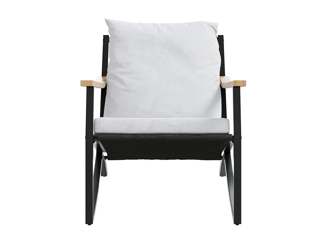 Ensemble de meubles de balcon avec coussins 5 pcs noir acier