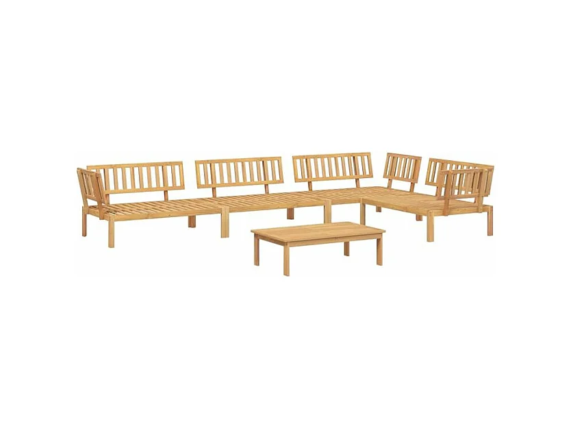 Salon palette de jardin 5 pcs bois d'acacia massif