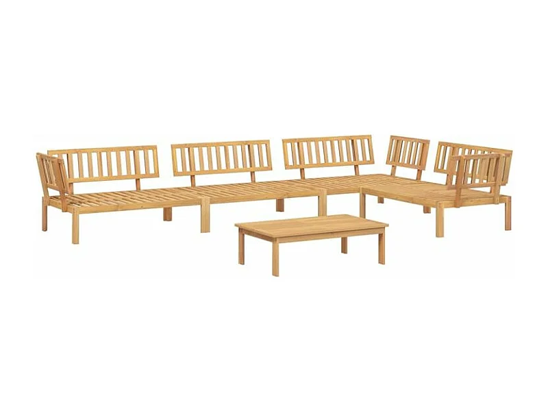 Salon palette de jardin 5 pcs bois d'acacia massif