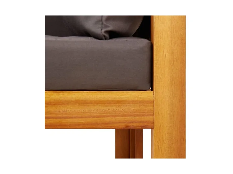 Salon de jardin avec coussins 6 pcs bois d'acacia solide