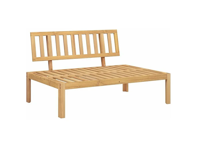 Canapé central palette de jardin bois massif d'acacia