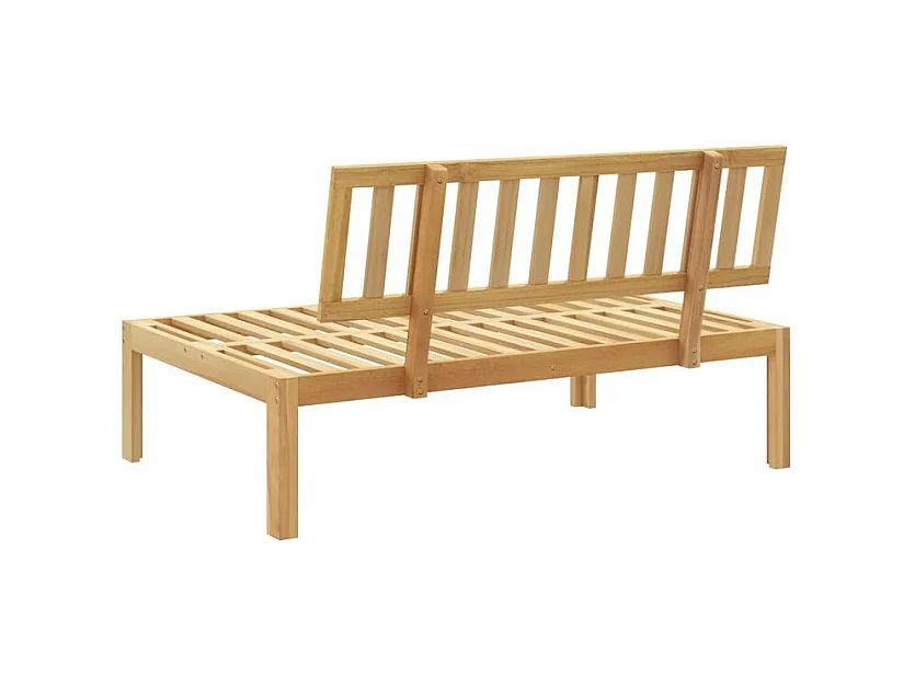 Canapé central palette de jardin bois massif d'acacia