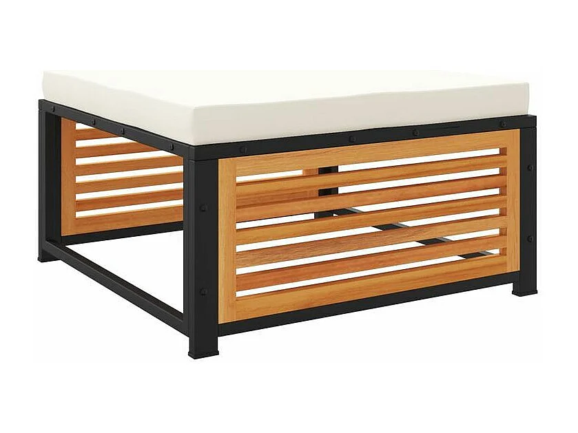 Salon de jardin avec coussins 6 pcs bois d'acacia solide