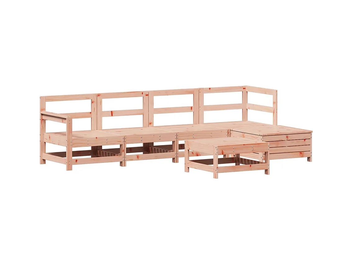 Salon de jardin 6 pcs bois massif sapin de douglas