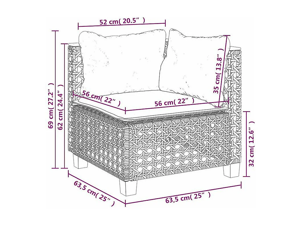 Salon de jardin avec coussins 9 pcs beige résine tressée