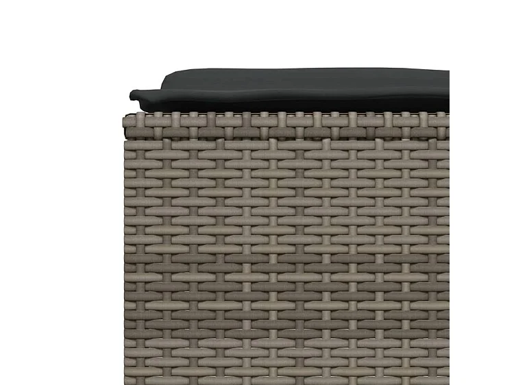 Salon de jardin 5 pcs avec coussins gris résine tressée