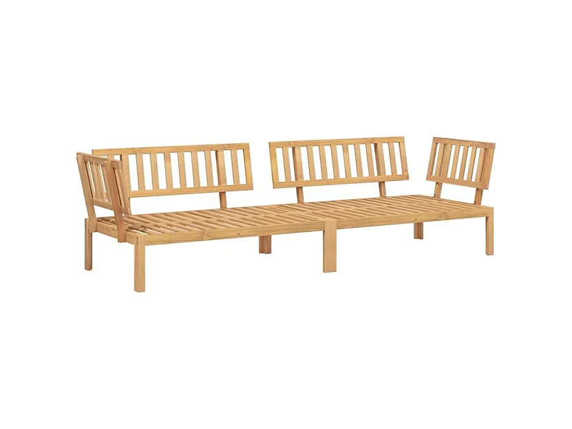 Canapés d'angle palette de jardin 2 pcs bois massif d'acacia