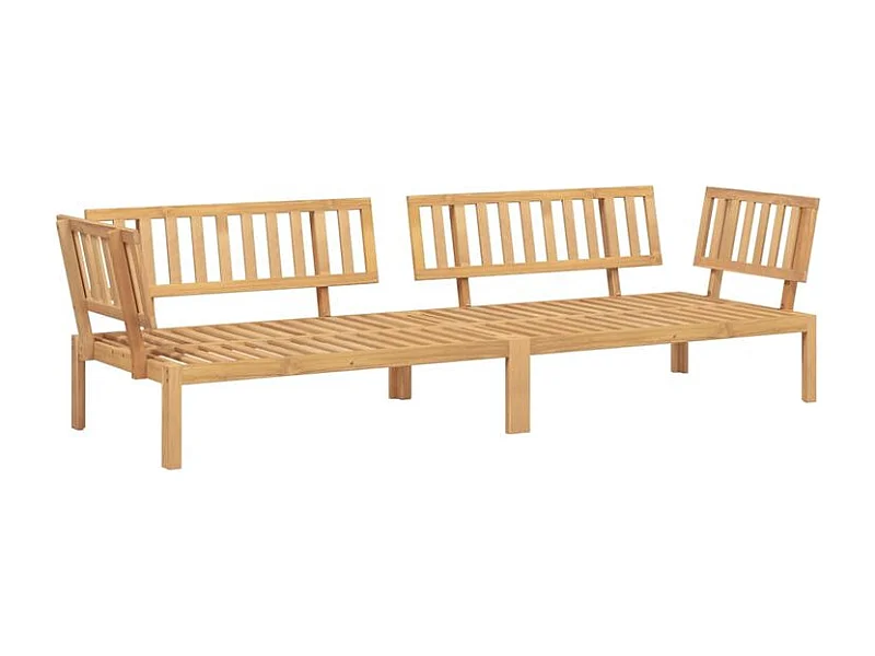 Canapés d'angle palette de jardin 2 pcs bois massif d'acacia
