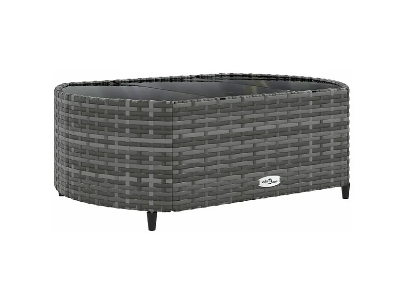 Salon de jardin 6 pcs avec coussins gris résine tressée