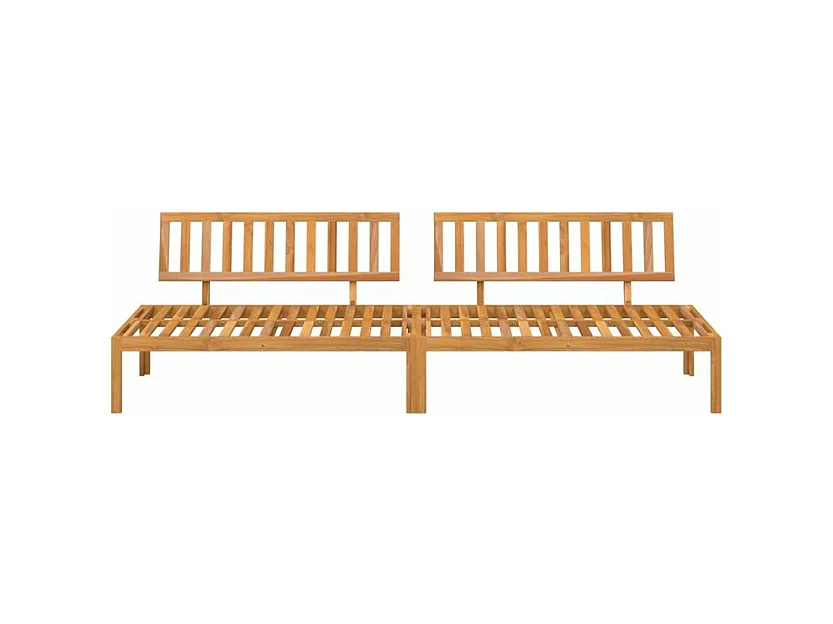 Canapés centraux palette de jardin 2 pcs bois massif d'acacia
